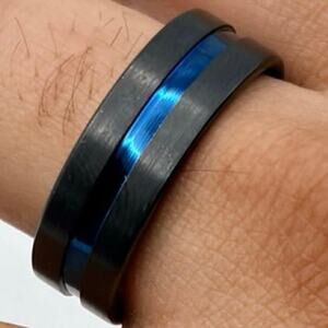 Black & Blue Stripe Men’s Watch